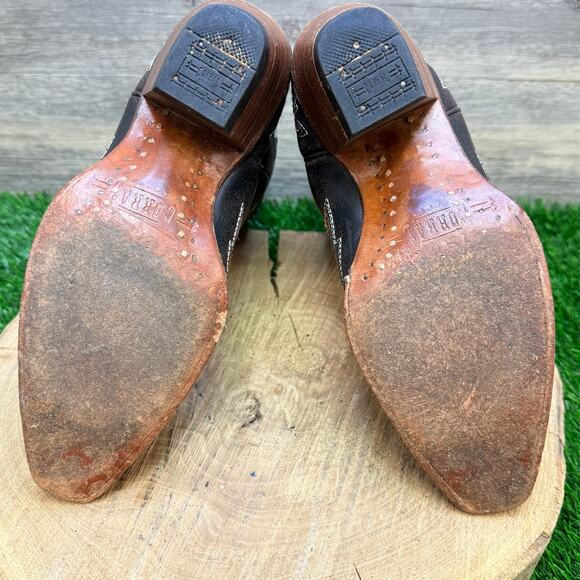 Corral Women - Size 7M - Brown Fleur De Lis Wings Cowboy Boots R2549 - Picture 8 of 11